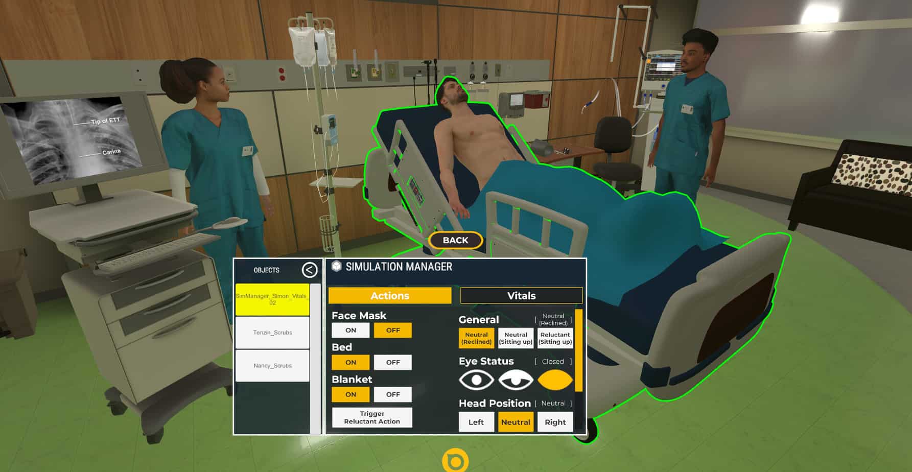 Simulation Manager - Live Standardized Patient Simulator