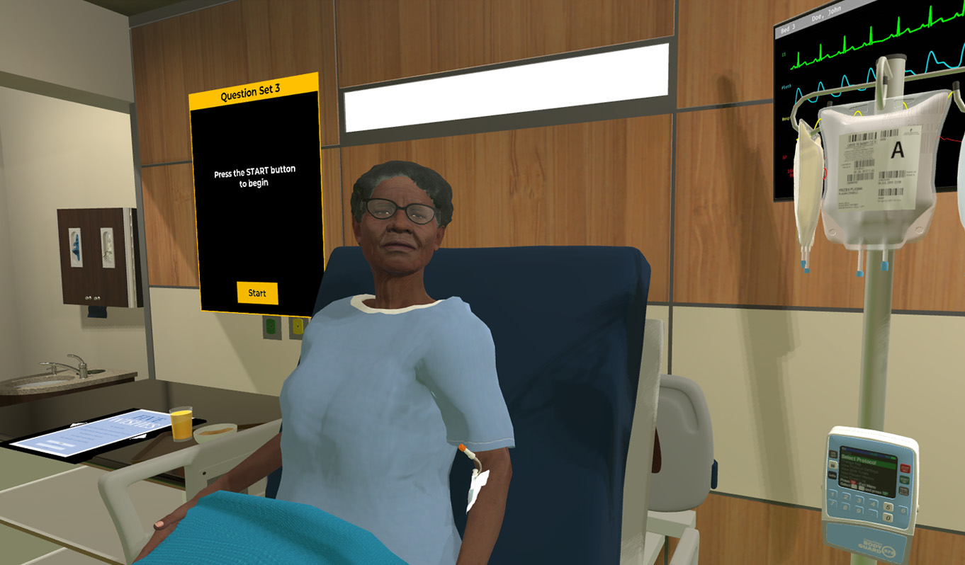 nursing patient in ICU simulation