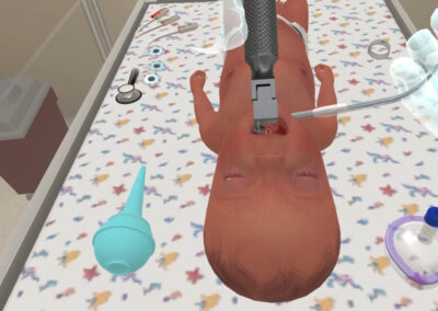virtual neonatal simulation mannequin