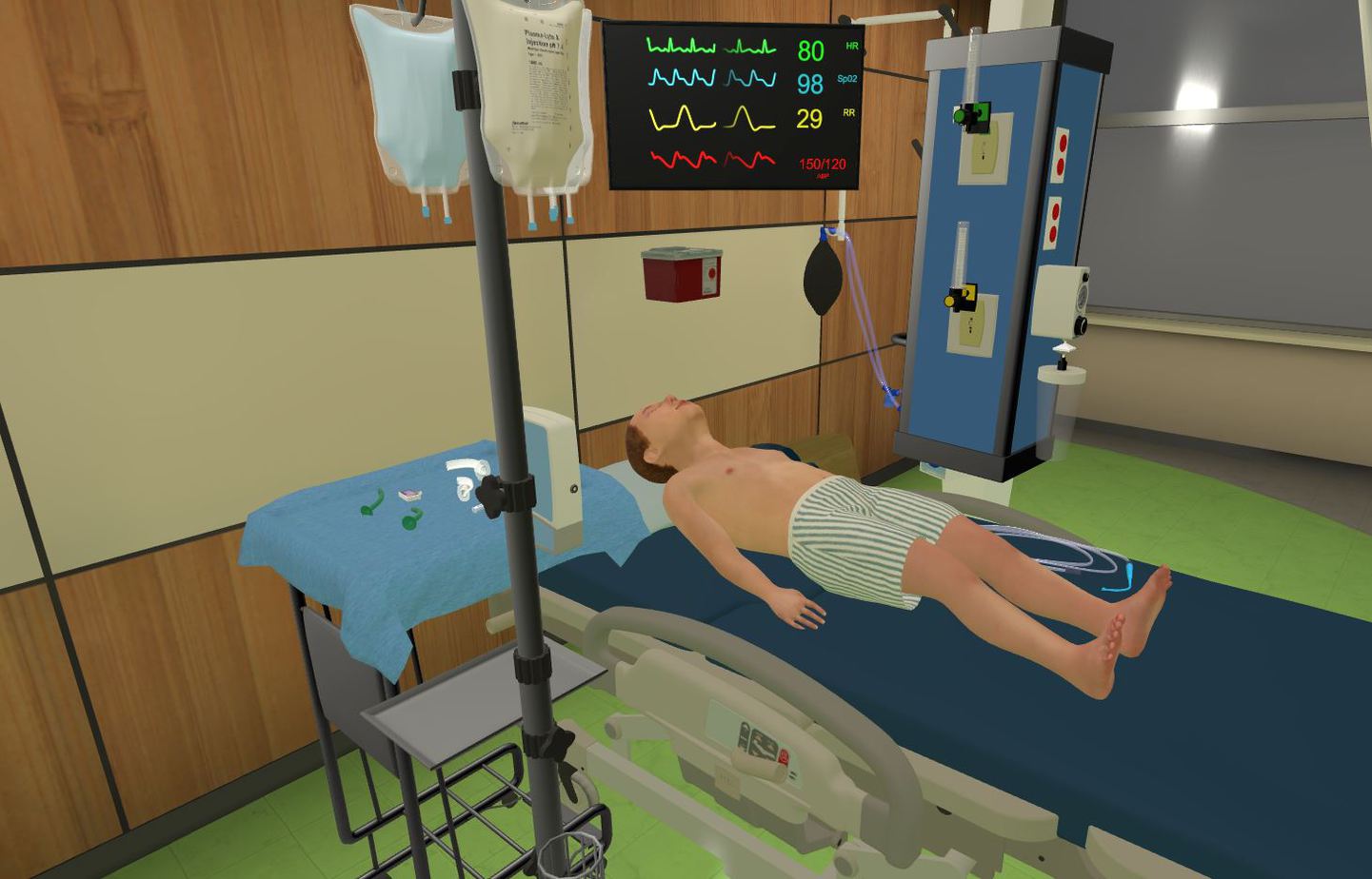 pediatric VR mannequin for medical simulation