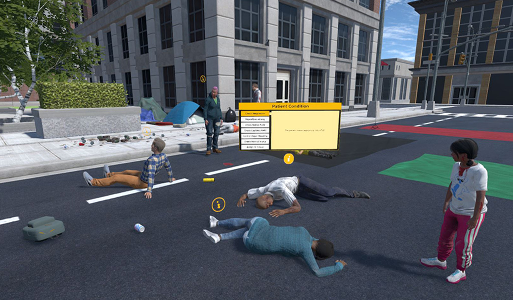 multiple casualty virtual reality training simulation