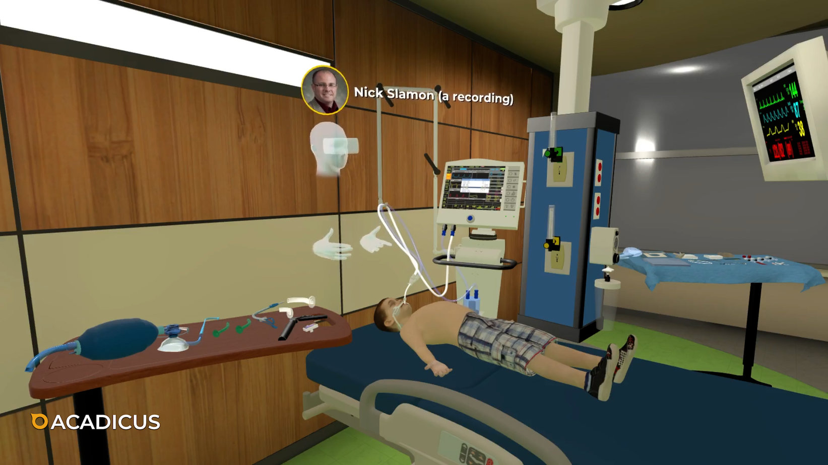Post intubation desaturation VR simulation