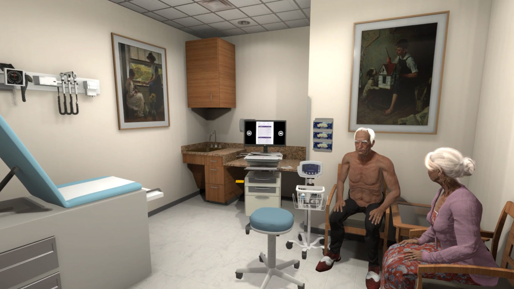 Foley catheter placement VR simulation