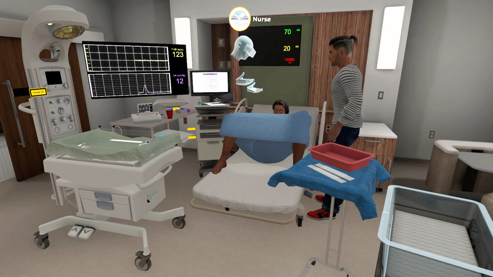 VR nursing birthing simulation